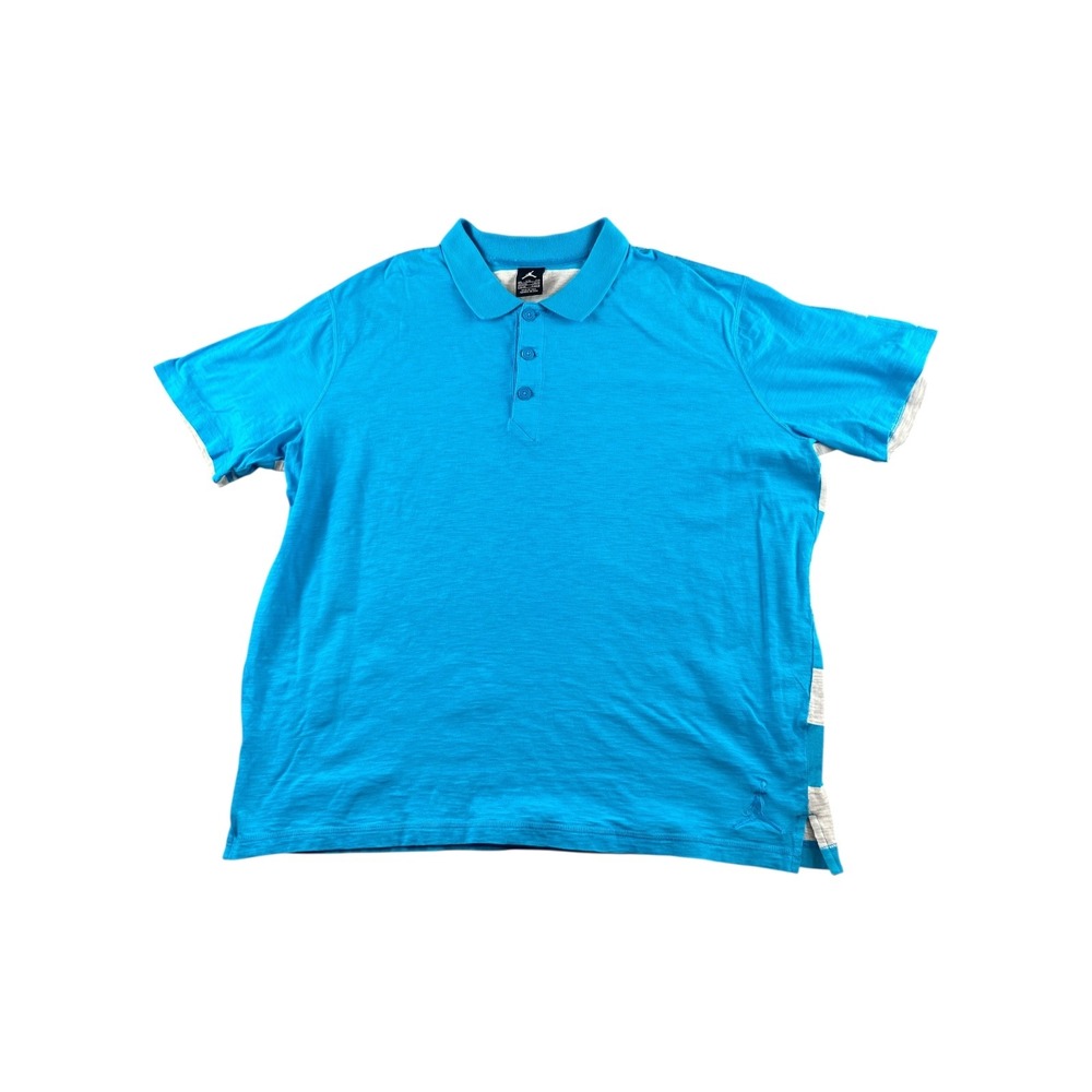 Jordan Men's Blue Golf Polo Shirt Short Sleeve Jumpman Logo Size XXL‎